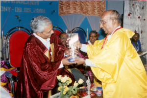 Releasing the Souvenir as Guest of Honour during the International Conference in 2004